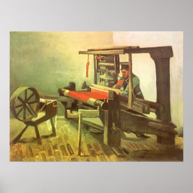 Poster Weaver Virando Roda Esquerda Virada Vincent van Go (Frente)