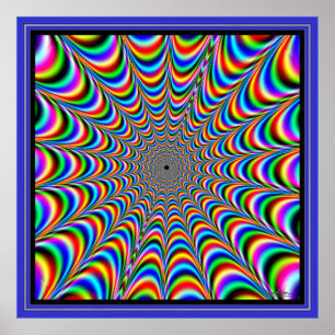 Póster Web de aranha de pulsação das cores