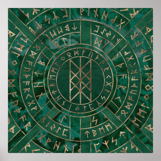 Poster Web of Wyrd - Malachite, Couro e Dourado (Frente)