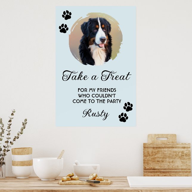 Poster Wedding Dog Biscuit Bar with Photo (Cozinha)