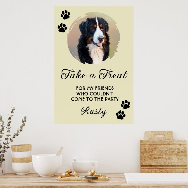 Poster Wedding Dog Biscuit Bar with Photo (Cozinha)