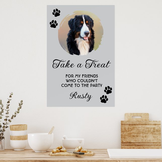 Poster Wedding Dog Biscuit Bar with Photo (Cozinha)