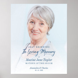 Póster Wedding Loving Memory Reserved Seat Loved O