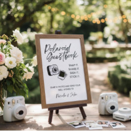 Poster Wedding Polaroid Photo Guest Book