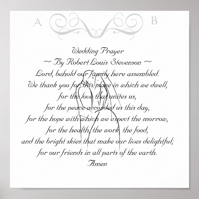 Poster Wedding Prayer Keepsake Print (Frente)