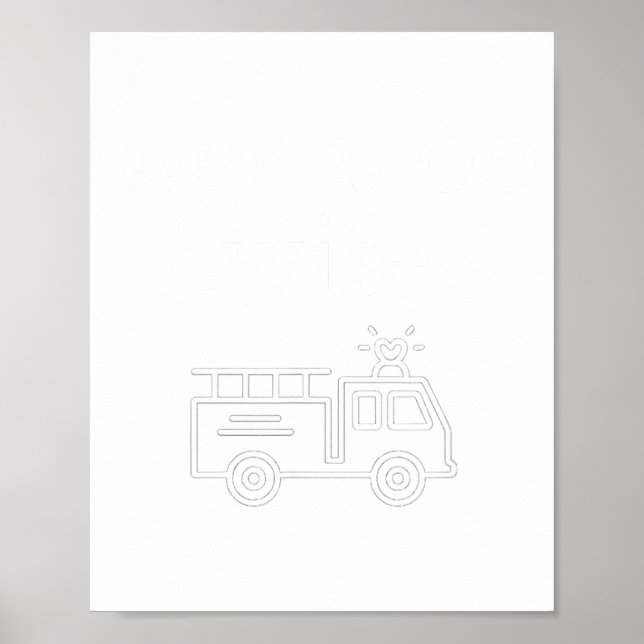 Poster Wee Woo Wife Firefighter Suse Cute Minimalist Aest (Frente)
