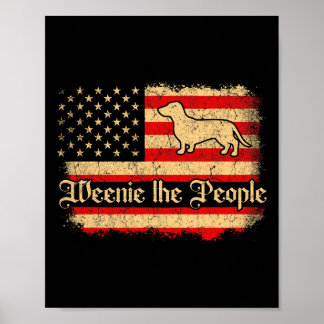 Poster Weenie The People 4 De Julho Bandeira Americana Do