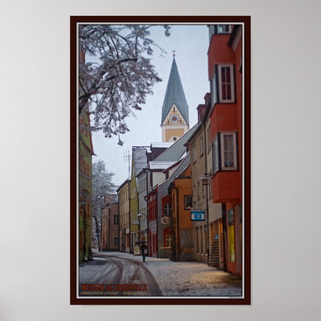 Poster Weiden id Opf - Snowy Side Street (Frente)