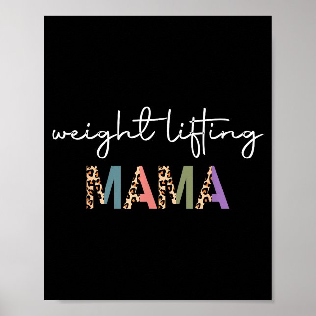 Poster Weightlifting Mama Women Gift - Funny Weightlifter (Frente)
