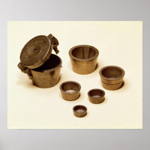 Póster Weights used by merchants and apothecaries