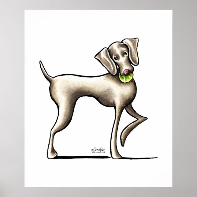 Poster Weimaraner Tênis Pro (Frente)
