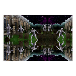 Póster Weird Graveyard Zombies