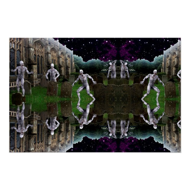 Póster Weird Graveyard Zombies (Frente)