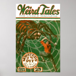 Poster Weird Tales 1925 Capa - Monstros do Poço 