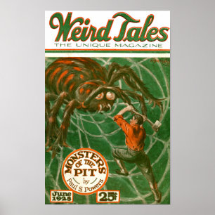 Poster Weird Tales 1925 Capa - Monstros do Poço 