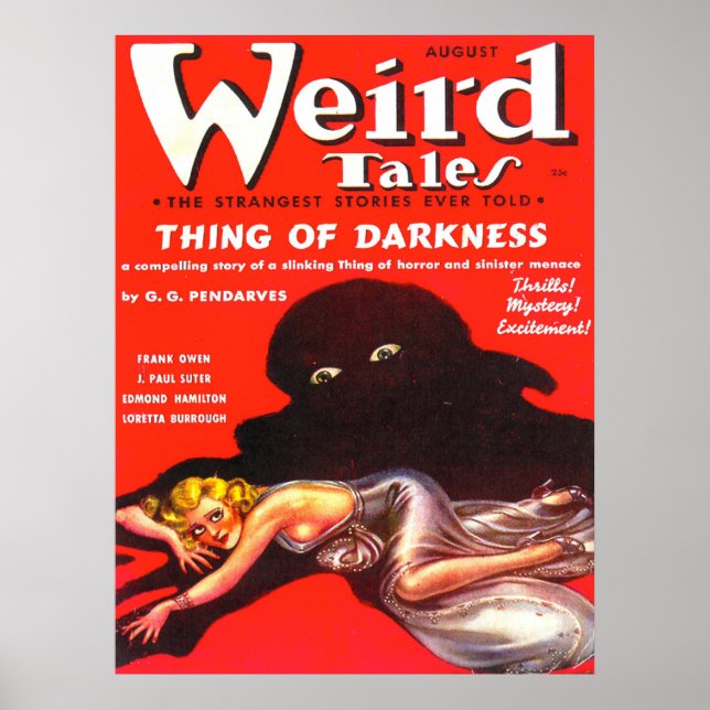 Póster WEIRD TALES Legal Vintage Pulp Magazine Cobrir Art (Frente)