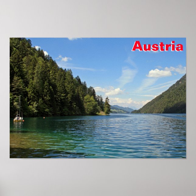 Poster Weissensee, Áustria (Frente)
