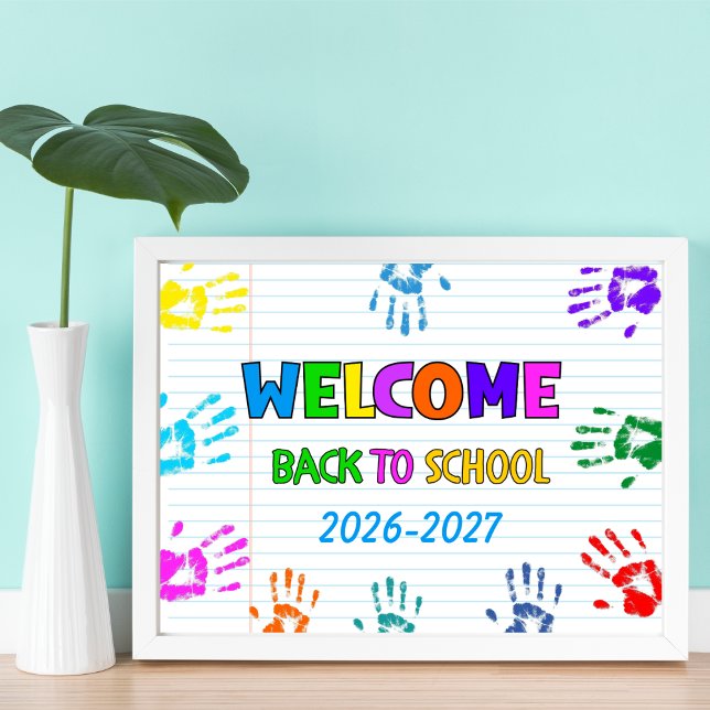 Poster Welcome Back To School First Day Of School  (Criador carregado)