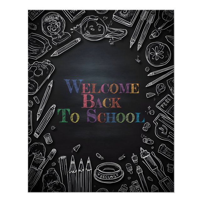 Póster Welcome Back to School – New School Year (Frente)