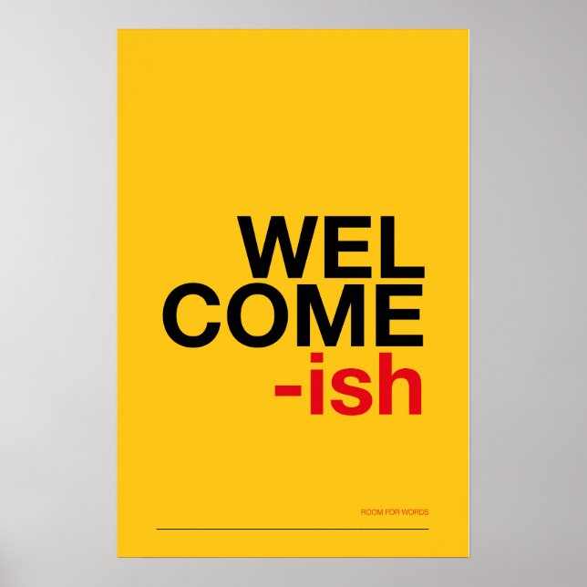 Poster WELCOME-ISH – Funny Entryway Wall Art (Frente)