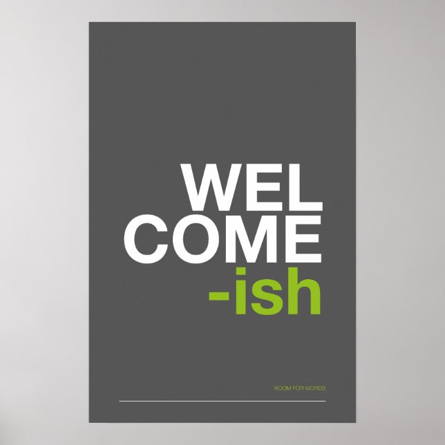 Poster WELCOME-ISH – Funny Entryway Wall Art (Frente)