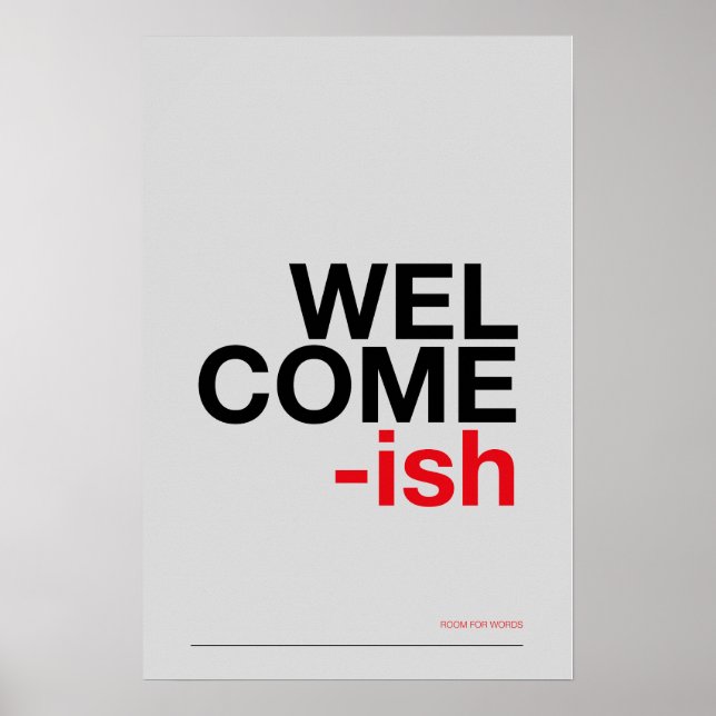 Poster WELCOME-ISH – Funny Entryway Wall Art (Frente)