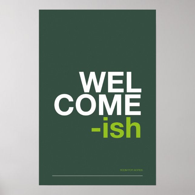 Poster WELCOME-ISH – Funny Entryway Wall Art (Frente)