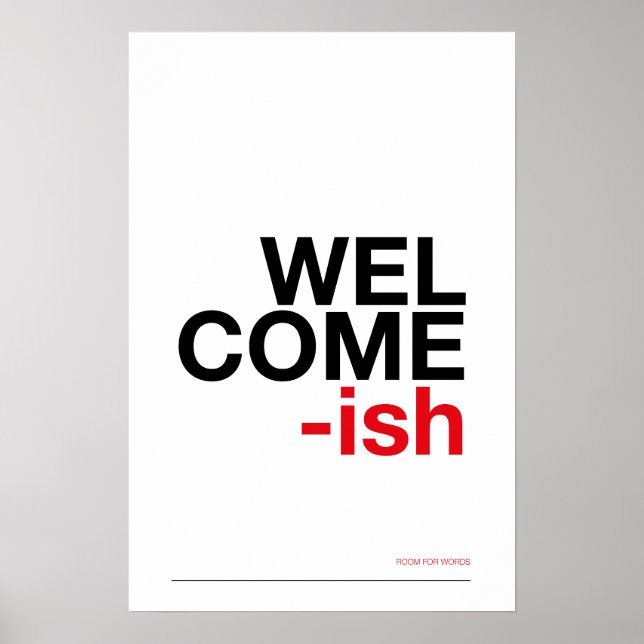 Poster WELCOME-ISH – Funny Entryway Wall Art (Frente)