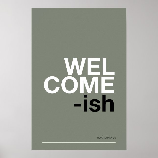 Poster WELCOME-ISH – Funny Entryway Wall Art (Frente)