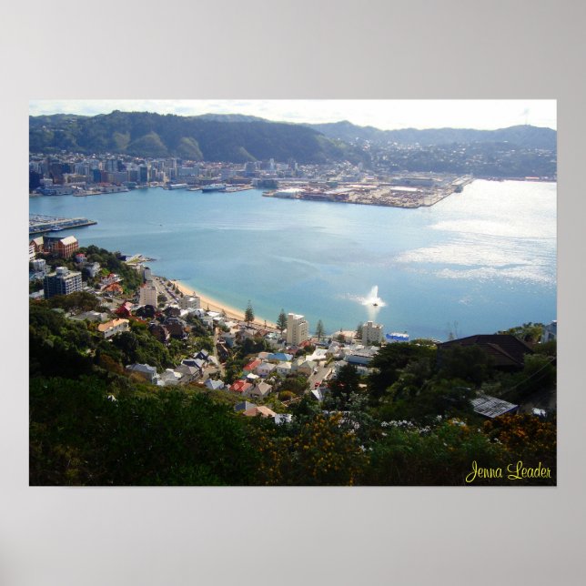 Poster Wellington, Nova Zelândia (Frente)