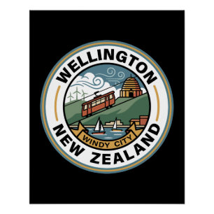 Póster Wellington Nova Zelândia