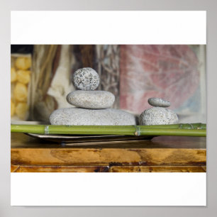 Póster Wellness - pedras