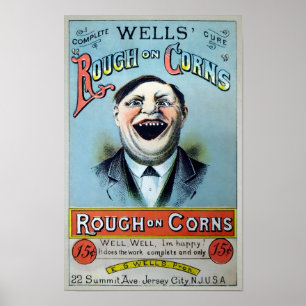 Poster Wells Rough on Corns Advertisement