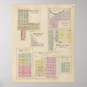 Poster Wellsville, Emmerson, Reedsburg, Princeton, Kansas