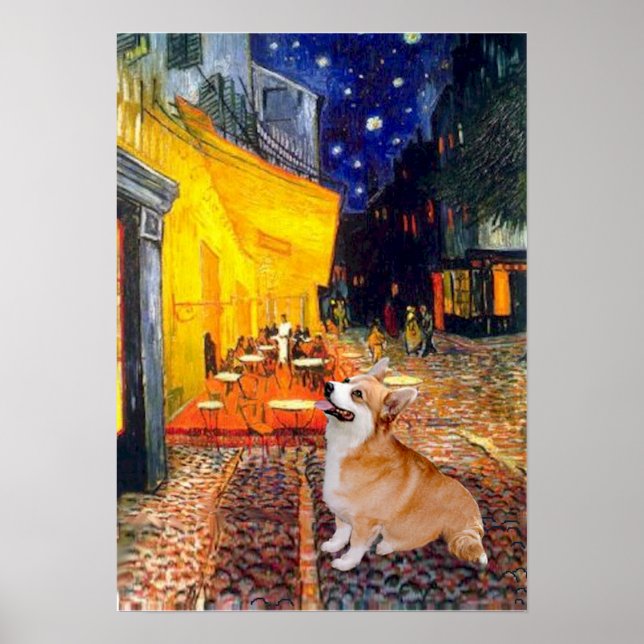 Poster Welsh Corgi 7b Pembroke - Terrace Cafe (Frente)