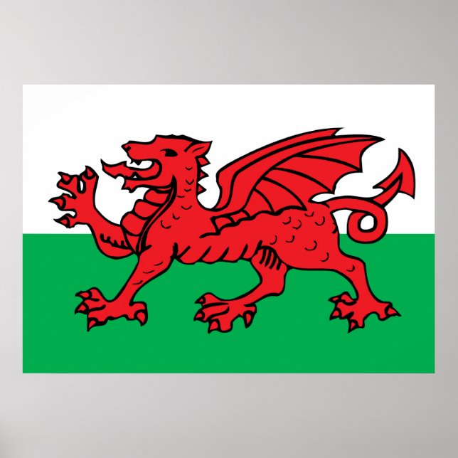 Póster Welsh Flag (Frente)
