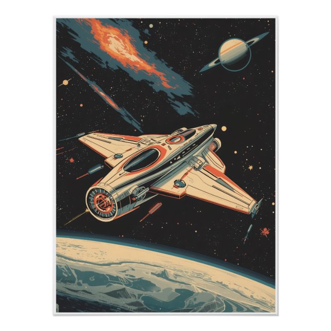 Póster Weltall Tour-Mid Century Futurismus (Frente)