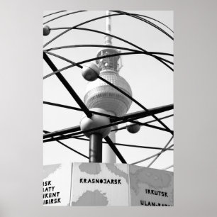 Póster Weltzeituhr Fernsehturm Berlim No.1