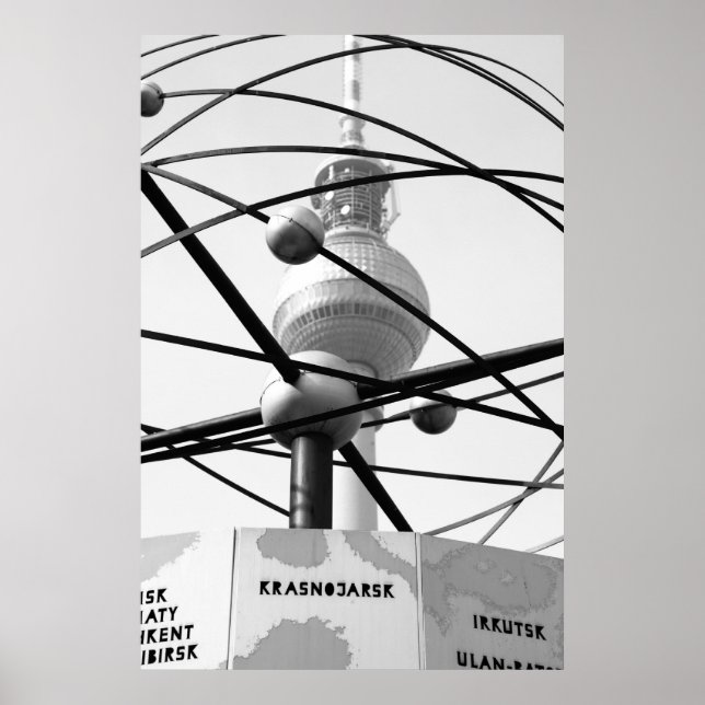 Póster Weltzeituhr Fernsehturm Berlin No.1 (Frente)