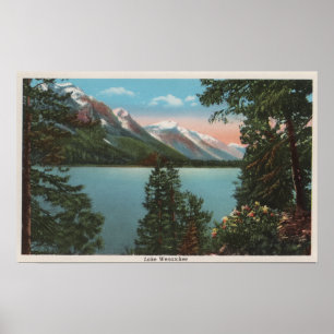 Poster Wenatchee, WAView do lago Wenatchee