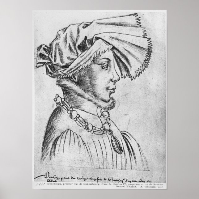 Poster Wenceslaus I, primeiro Duque do Luxemburgo (Frente)