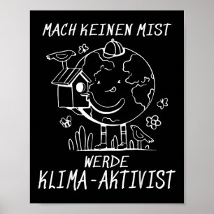 Poster Werde Klimaaktivist Clima do Aquecimento Global