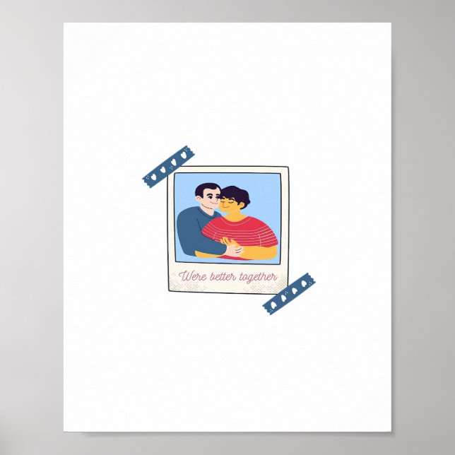 Poster Were Better Together Graphic Minimal Design  (Frente)
