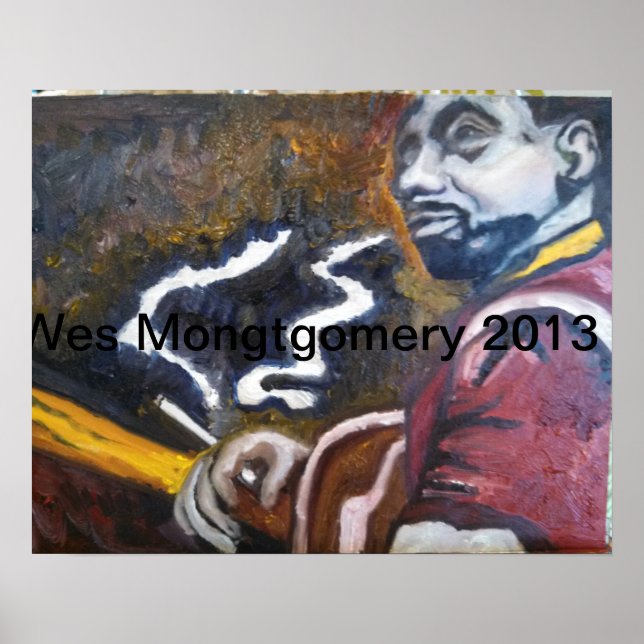 Poster Wes Montgomery abril de 2013 por Robin Lee (Frente)