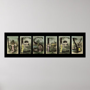 Poster WESLEY - Letra alfabética Art