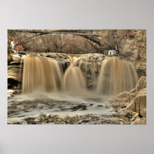 Póster West Falls of the Black River, Elyria, Ohio