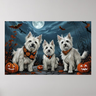 Poster West Highland Halloween Spooky