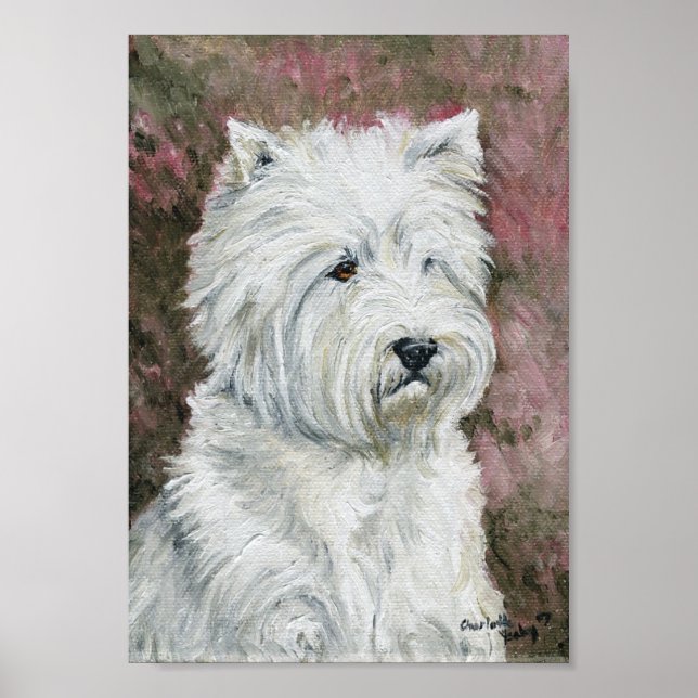 Póster "West Highland Terrier" Canvas de Arte Cachoreira (Frente)