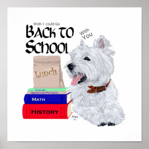 Póster West Highland White Terrier De Volta às Aulas