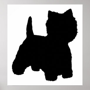 Poster West Highland White Terrier Silhouette
